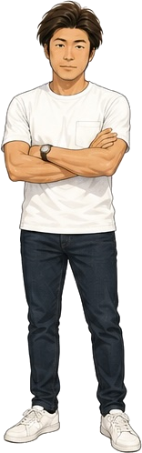 白Tシャツ（腕組み）