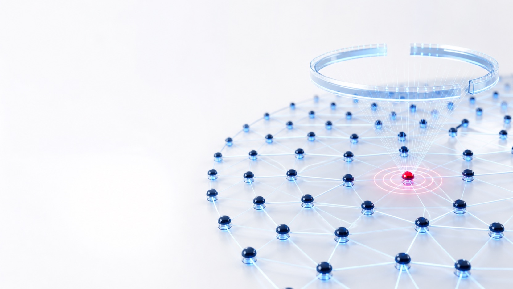 検知（DETECT）— 異常の早期発見を象徴するイメージ